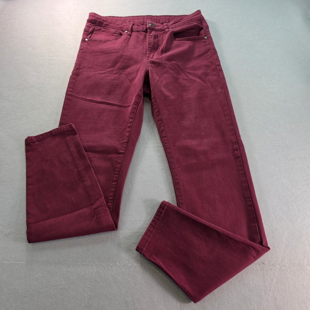 Grace & Lace Burgundy Wine Skinny Jeans Size 12 Stretch Denim Boho Chic